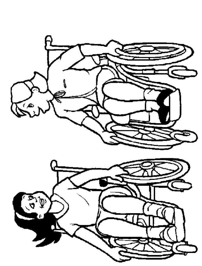 Kids-n-fun.com | Coloring page kids with disabilities kids with ...